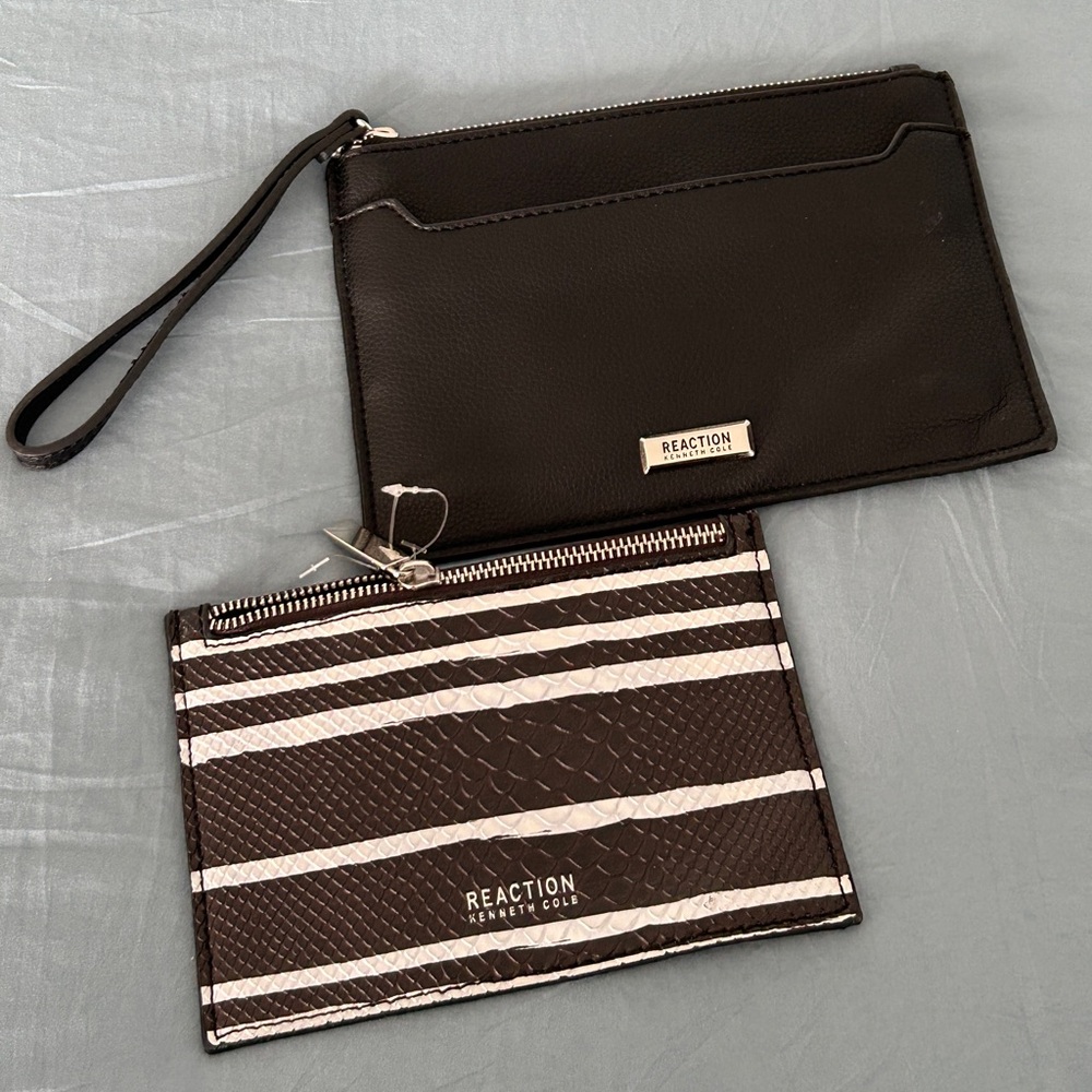 Kenneth Cole Reaction Wristlet and Pouch Set NWT!